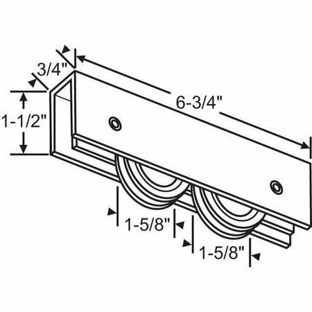 STRYBUC Patio Door Roller Tandem 9-456NB